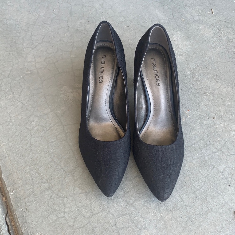 Lace black stilettos